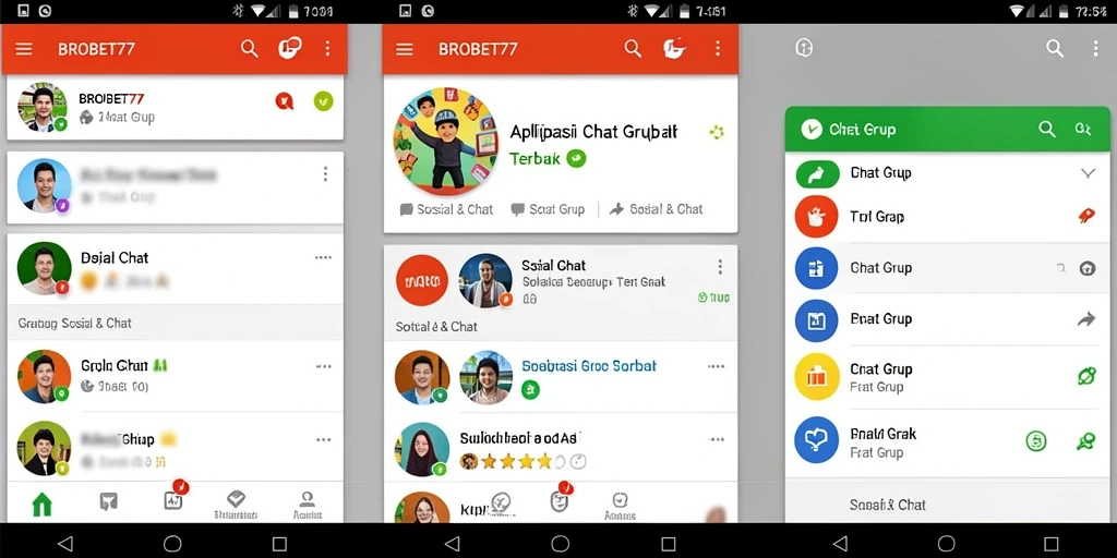 Antarmuka menarik dengan fitur Chat Grup BROBET77.