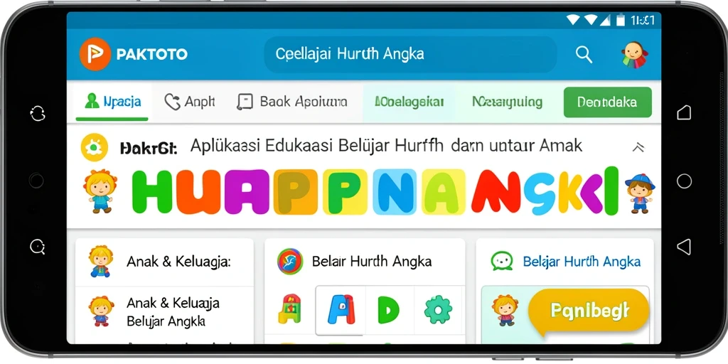 Tampilan antarmuka PAKTOTO yang ceria dan edukatif.